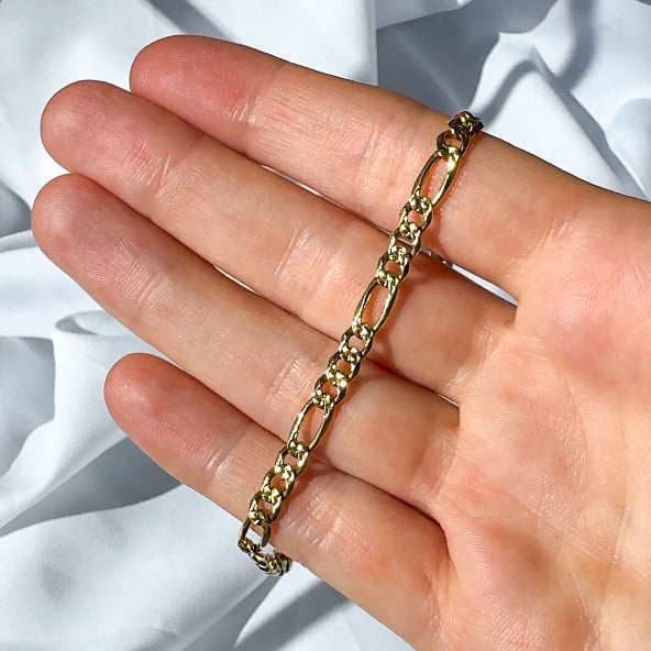 14k Gold Textured Anklet