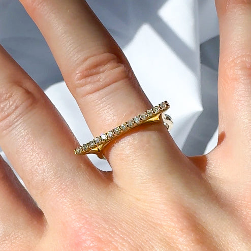 Diamond Bar Ring