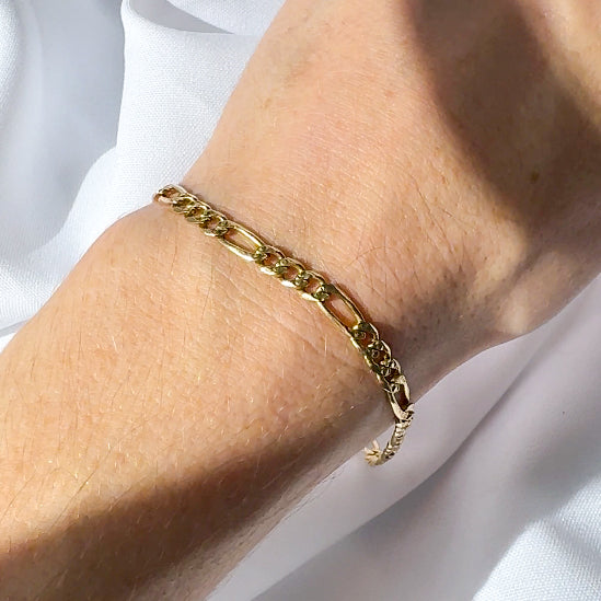 14k Gold Textured Anklet