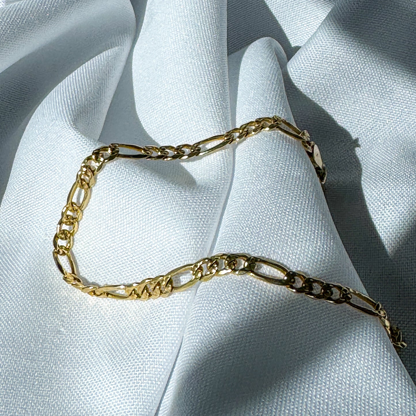 14k Gold Textured Anklet