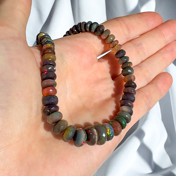 Smoked Opal Bead Necklace
