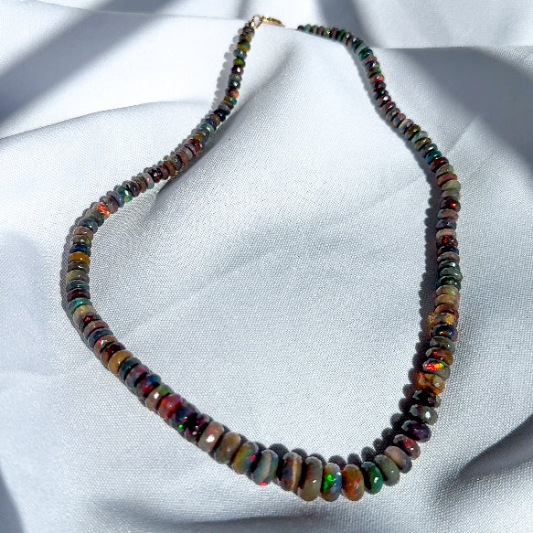 Smoked Opal Bead Necklace