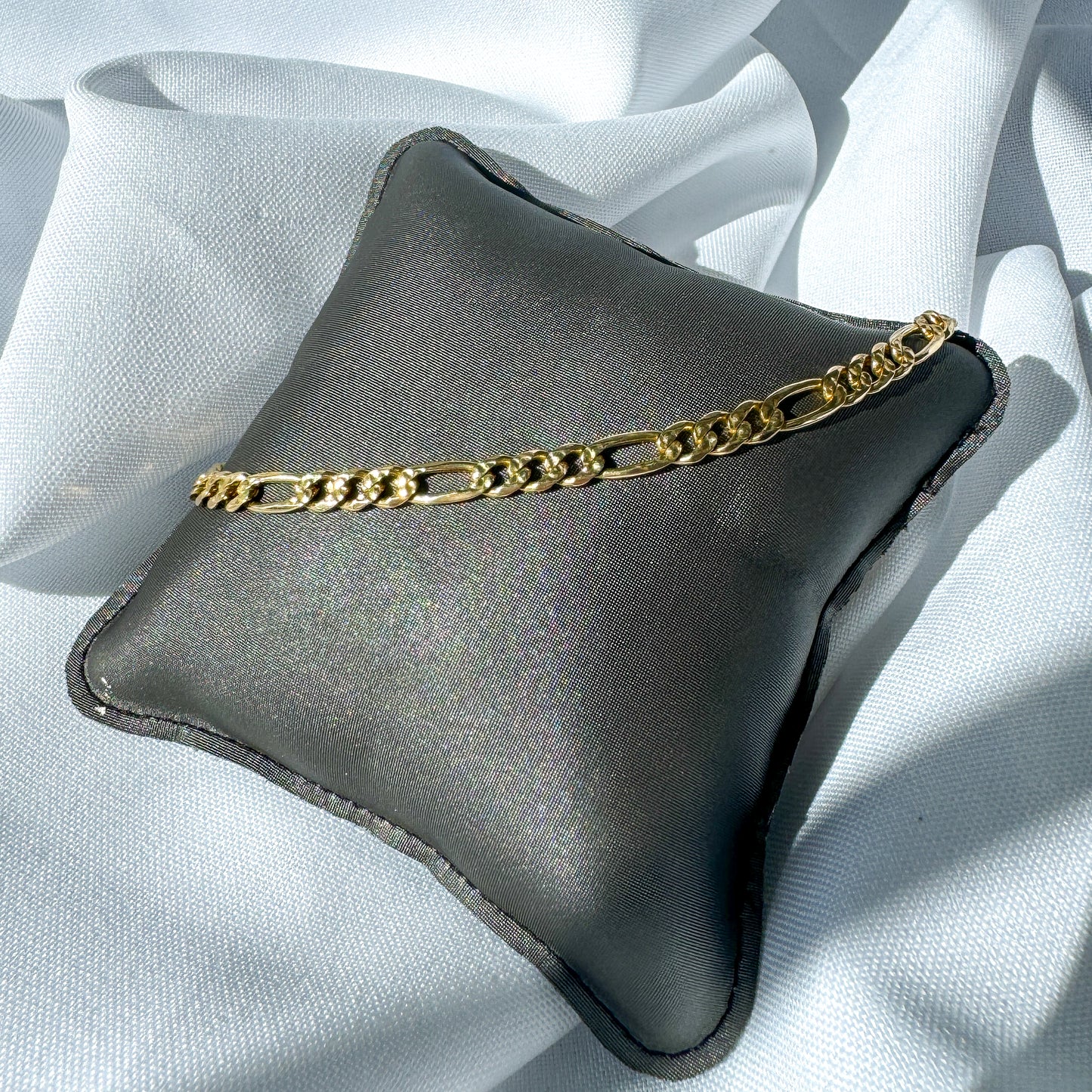 14k Gold Textured Anklet