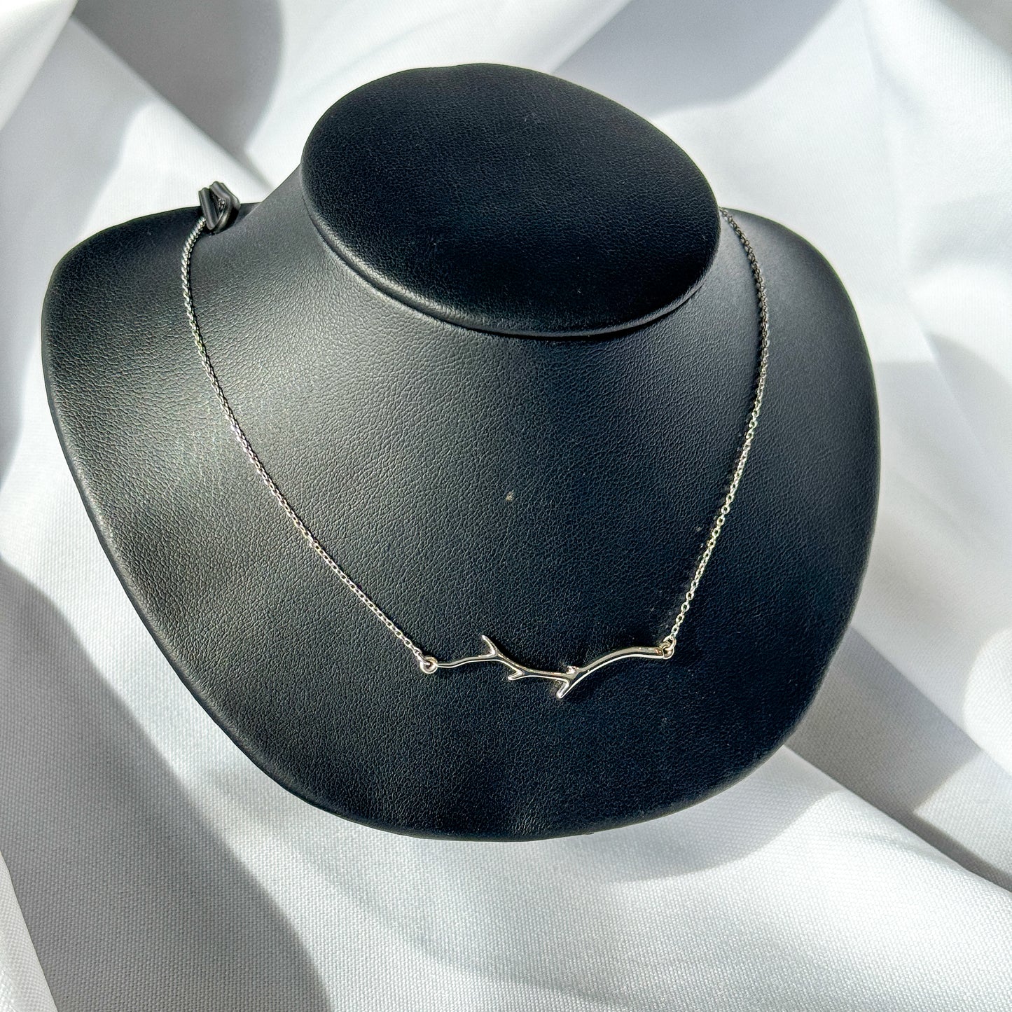 White Gold Branch Necklace