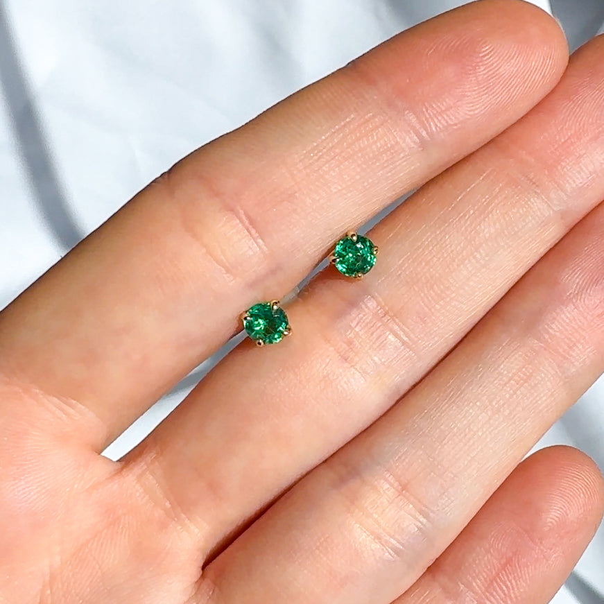 Emerald Stud Earrings
