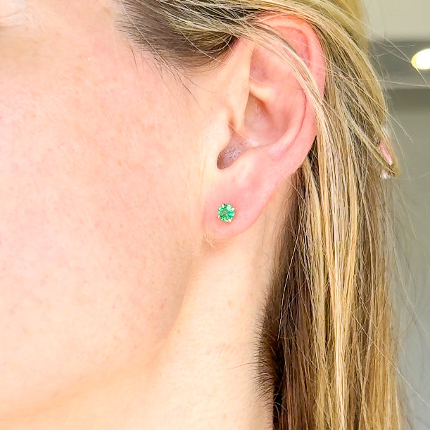 Emerald Stud Earrings
