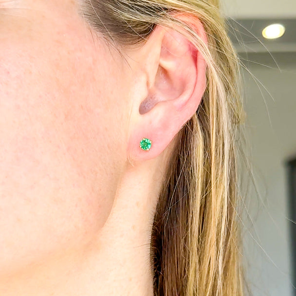 Emerald Stud Earrings