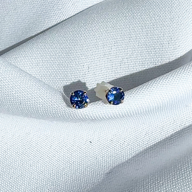 Tanzanite Stud Earrings