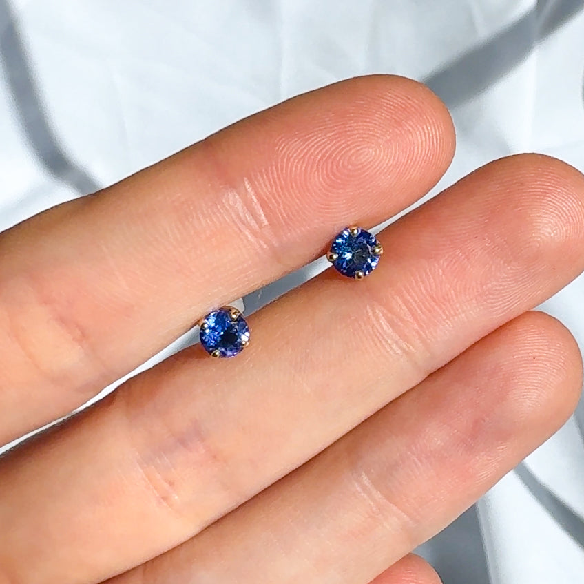 Tanzanite Stud Earrings