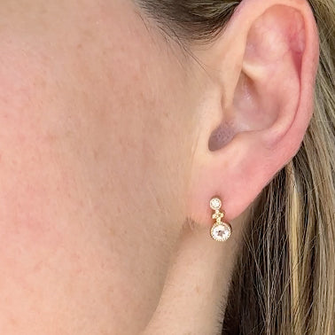 Morganite Stud Earrings