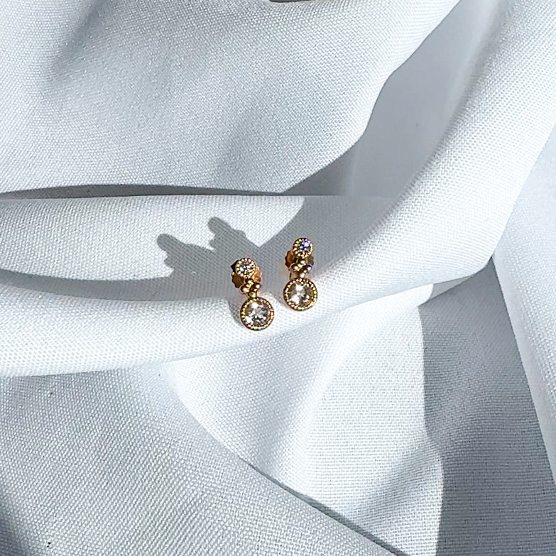 Morganite Stud Earrings