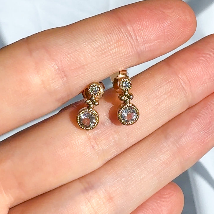 Morganite Stud Earrings