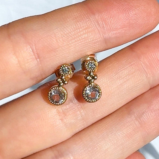 Morganite Stud Earrings