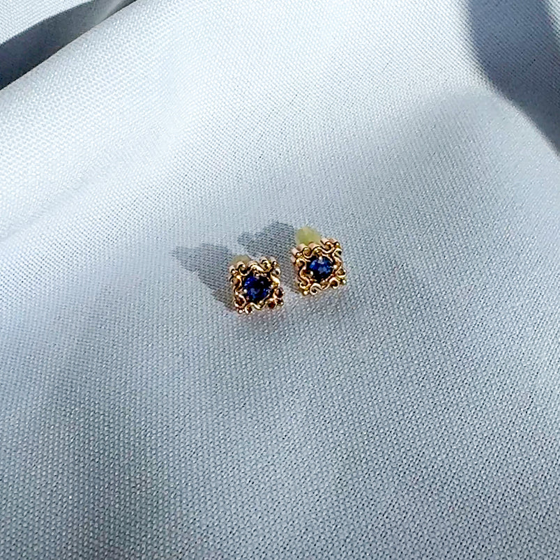 Filigree Sapphire Earrings