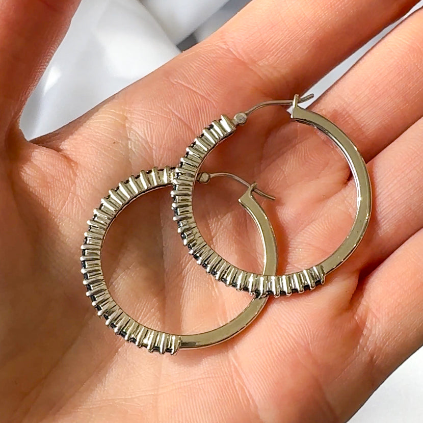 Sapphire Hoop Earrings