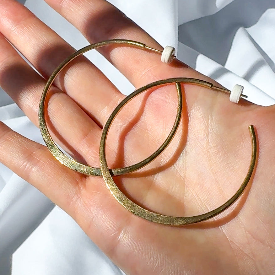 Textured Gold Hoops
