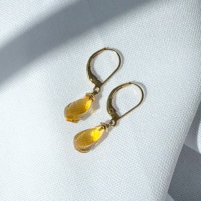 Citrine Briolette Earrings