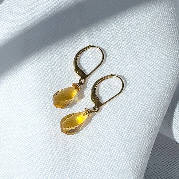 Citrine Briolette Earrings