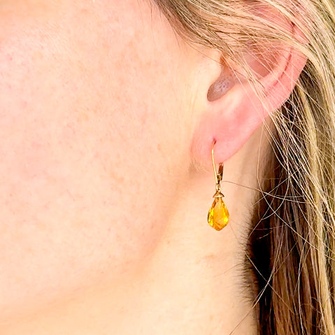 Citrine Briolette Earrings