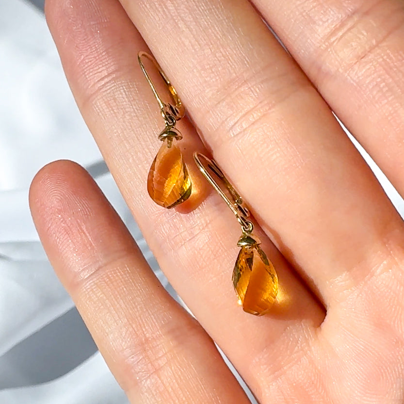 Citrine Briolette Earrings