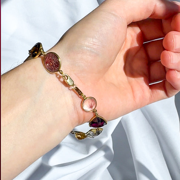 Multicolor Mixed Gem Bracelet
