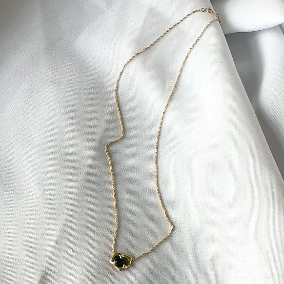 14k Gold Green Tourmaline Necklace