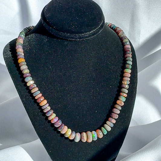 Smoked Opal Bead Necklace