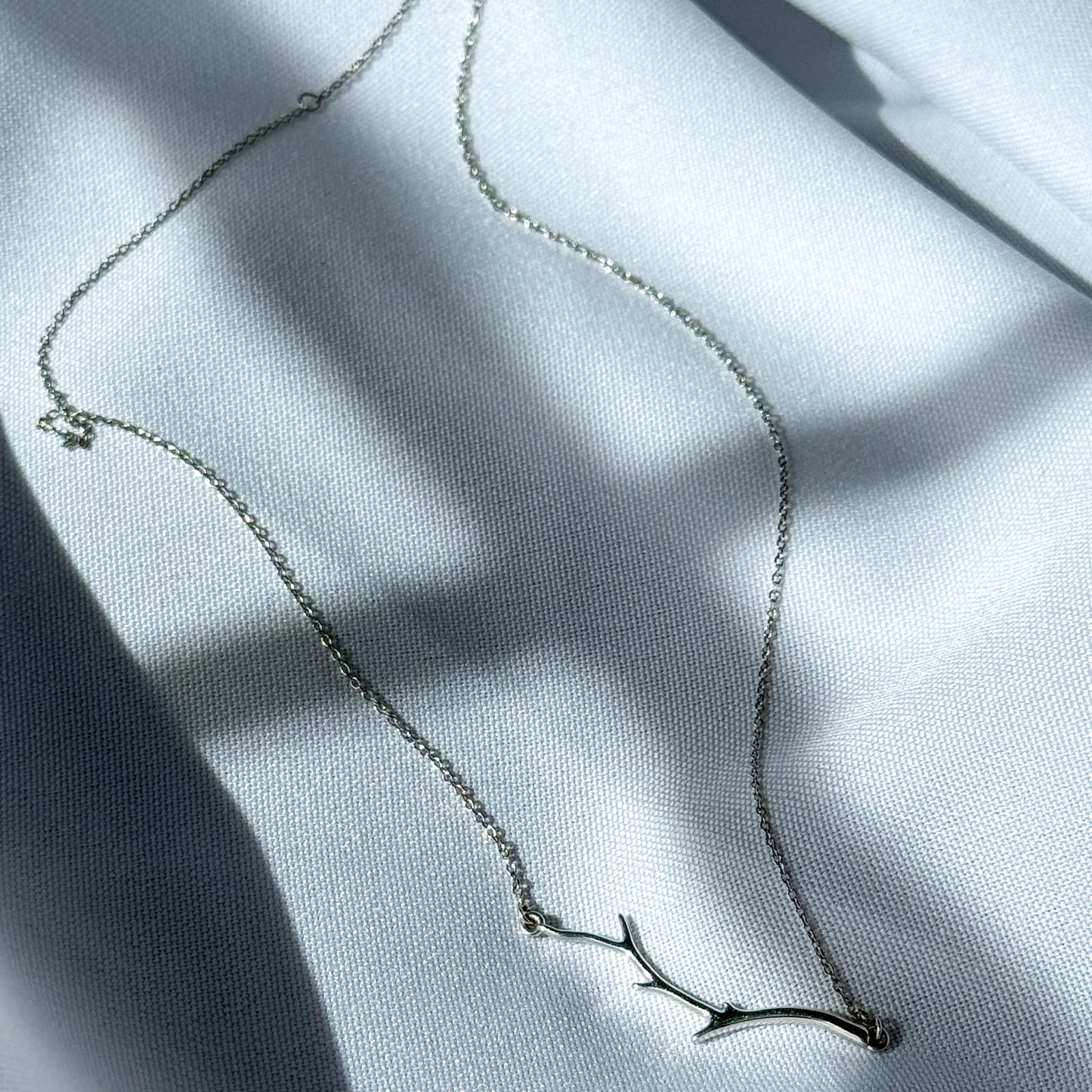 White Gold Branch Necklace