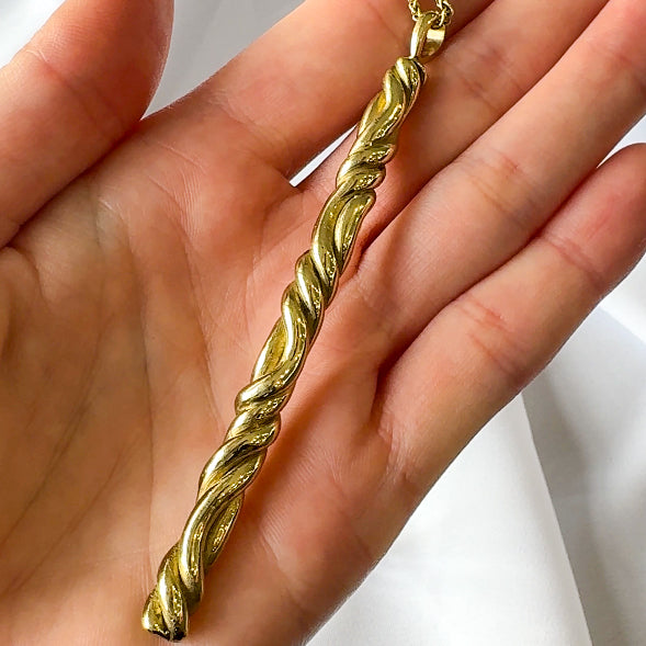 Solid Gold Drop Solid Gold Drop Pendant – Elements Jewelry Studio