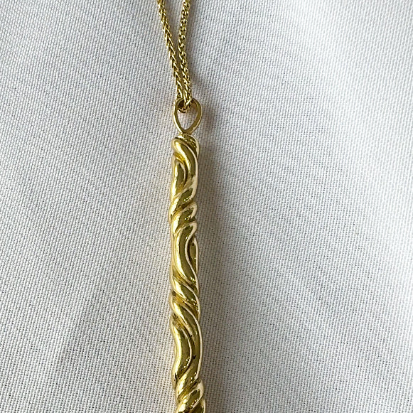 Solid Gold Drop Pendant