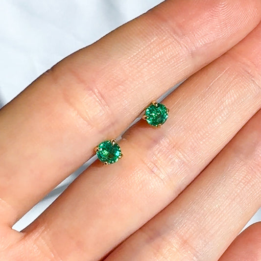 Emerald Stud Earrings